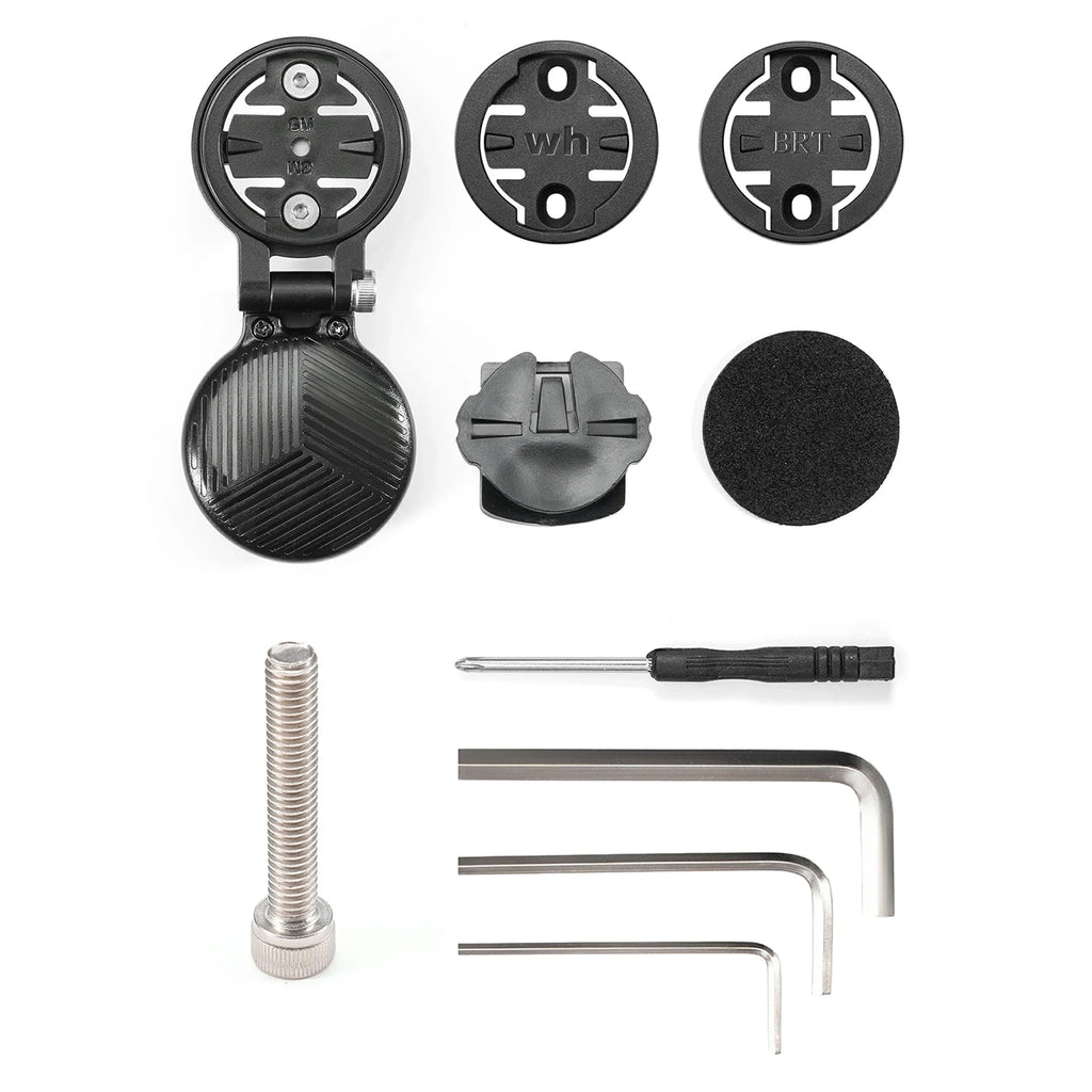 Rockbros WT-2 dviračio kompiuterio laikiklis su vieta AirTag - juoda -- Cycling Accessories