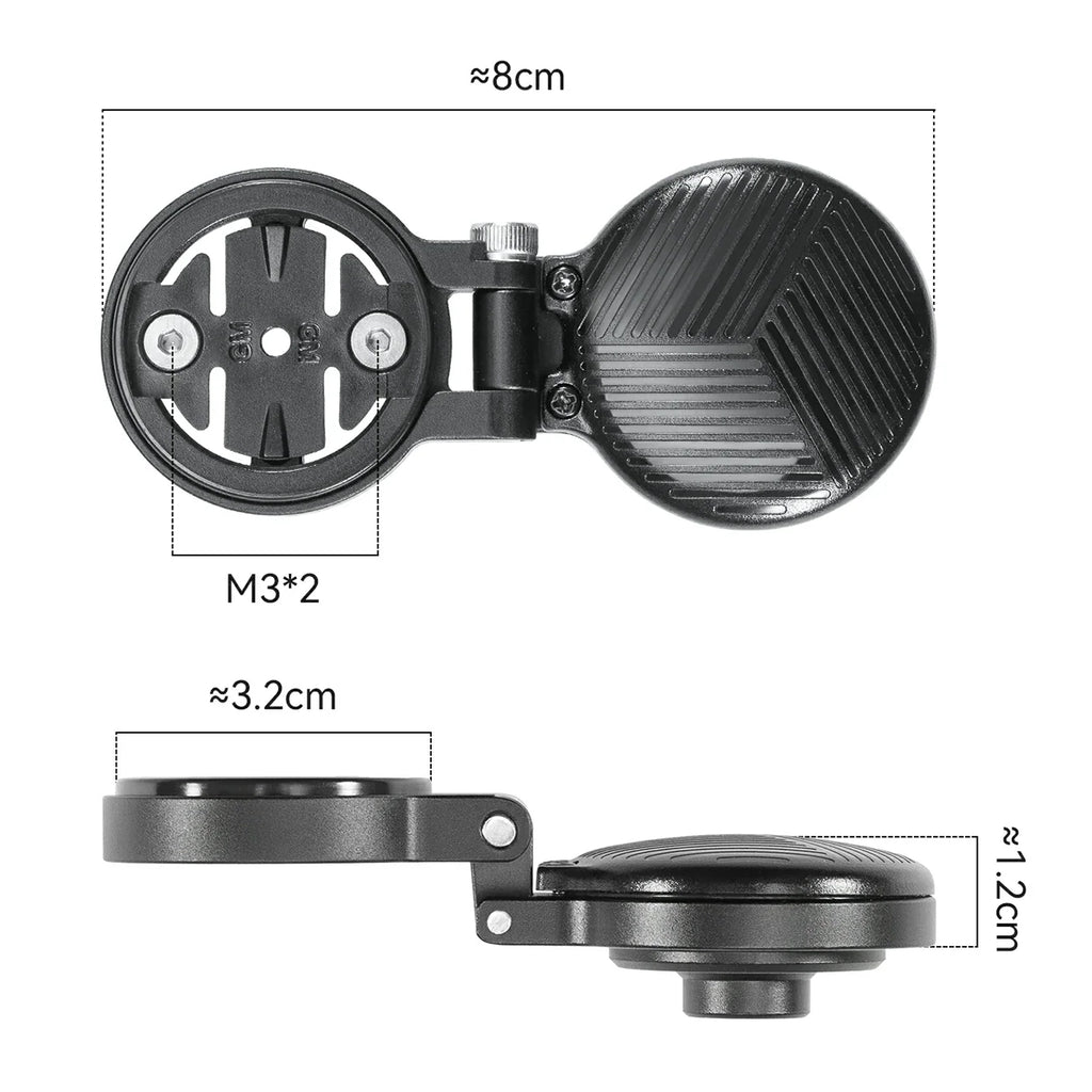 Rockbros WT-2 dviračio kompiuterio laikiklis su vieta AirTag - juoda -- Cycling Accessories