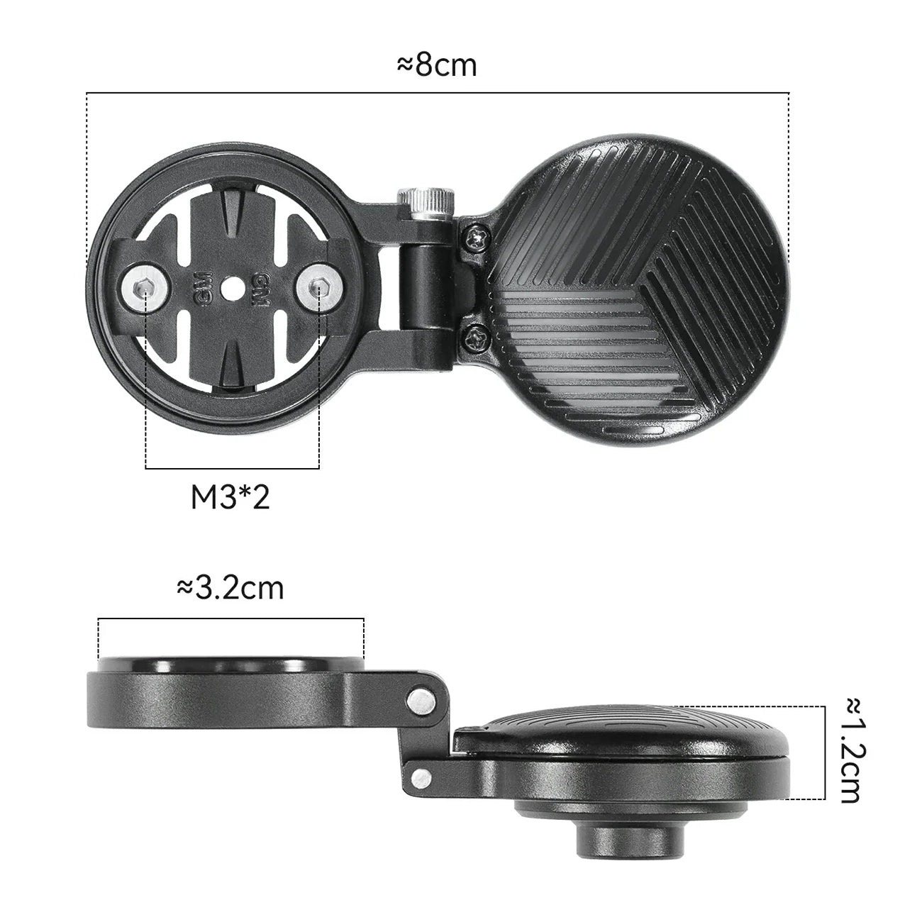 Rockbros WT-2 dviračio kompiuterio laikiklis su vieta AirTag - juoda -- Cycling Accessories