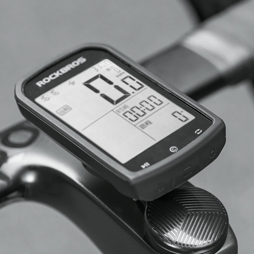 Rockbros WT-2 dviračio kompiuterio laikiklis su vieta AirTag - juoda -- Cycling Accessories