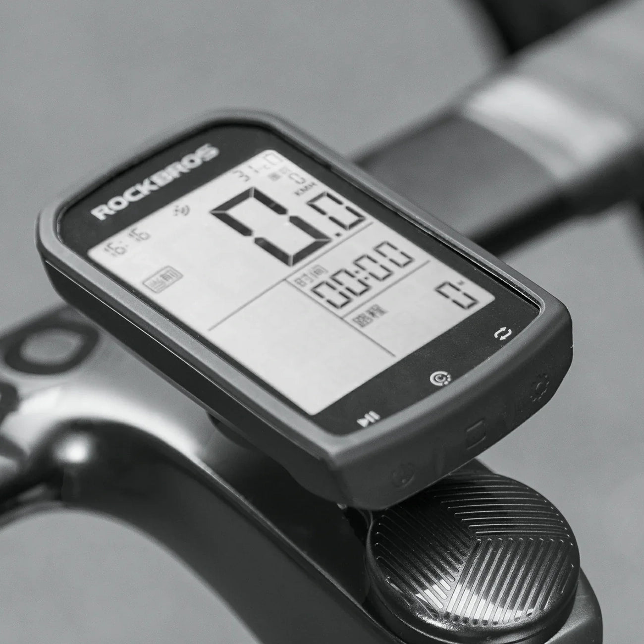 Rockbros WT-2 dviračio kompiuterio laikiklis su vieta AirTag - juoda -- Cycling Accessories