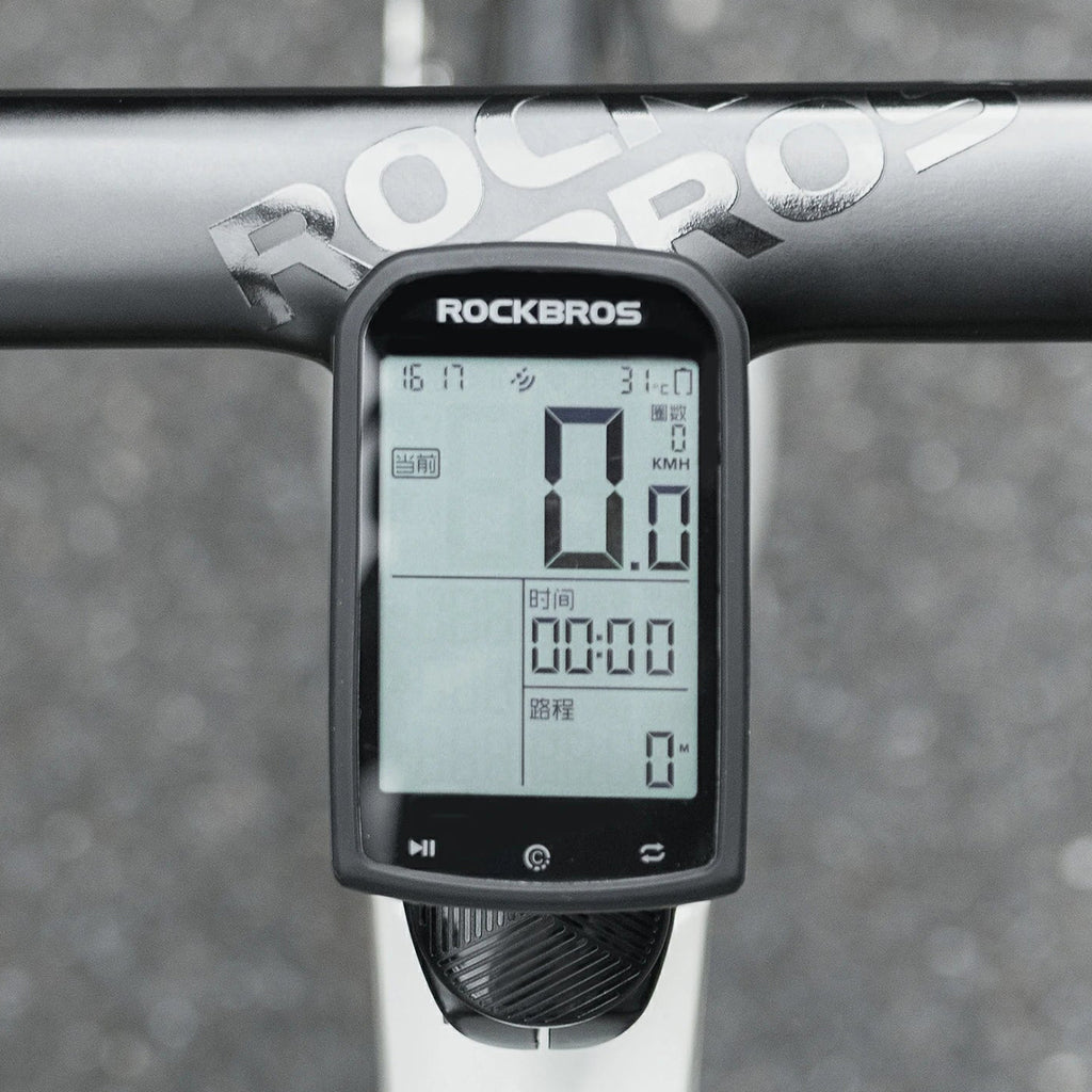 Rockbros WT-2 dviračio kompiuterio laikiklis su vieta AirTag - juoda -- Cycling Accessories