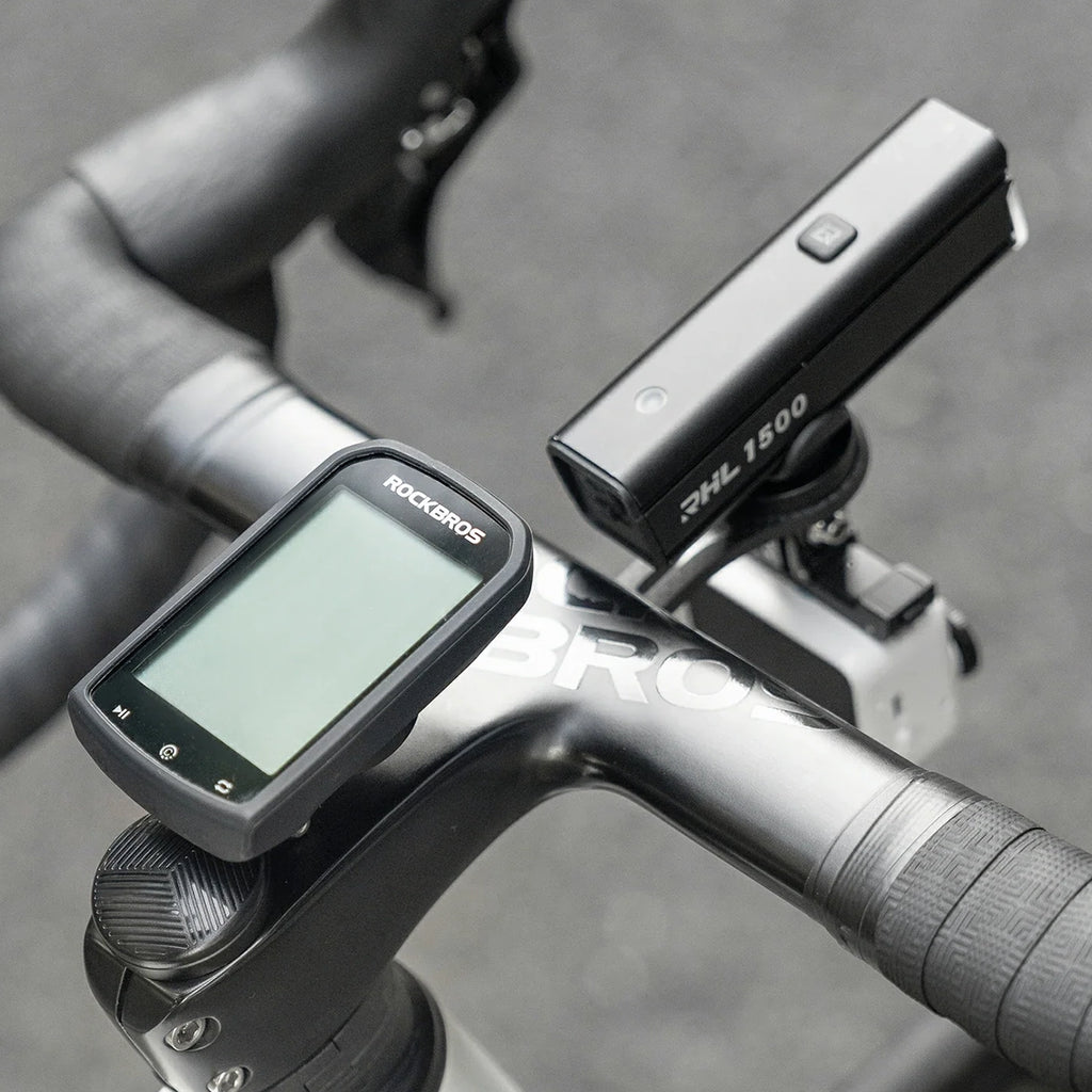 Rockbros WT-2 dviračio kompiuterio laikiklis su vieta AirTag - juoda -- Cycling Accessories