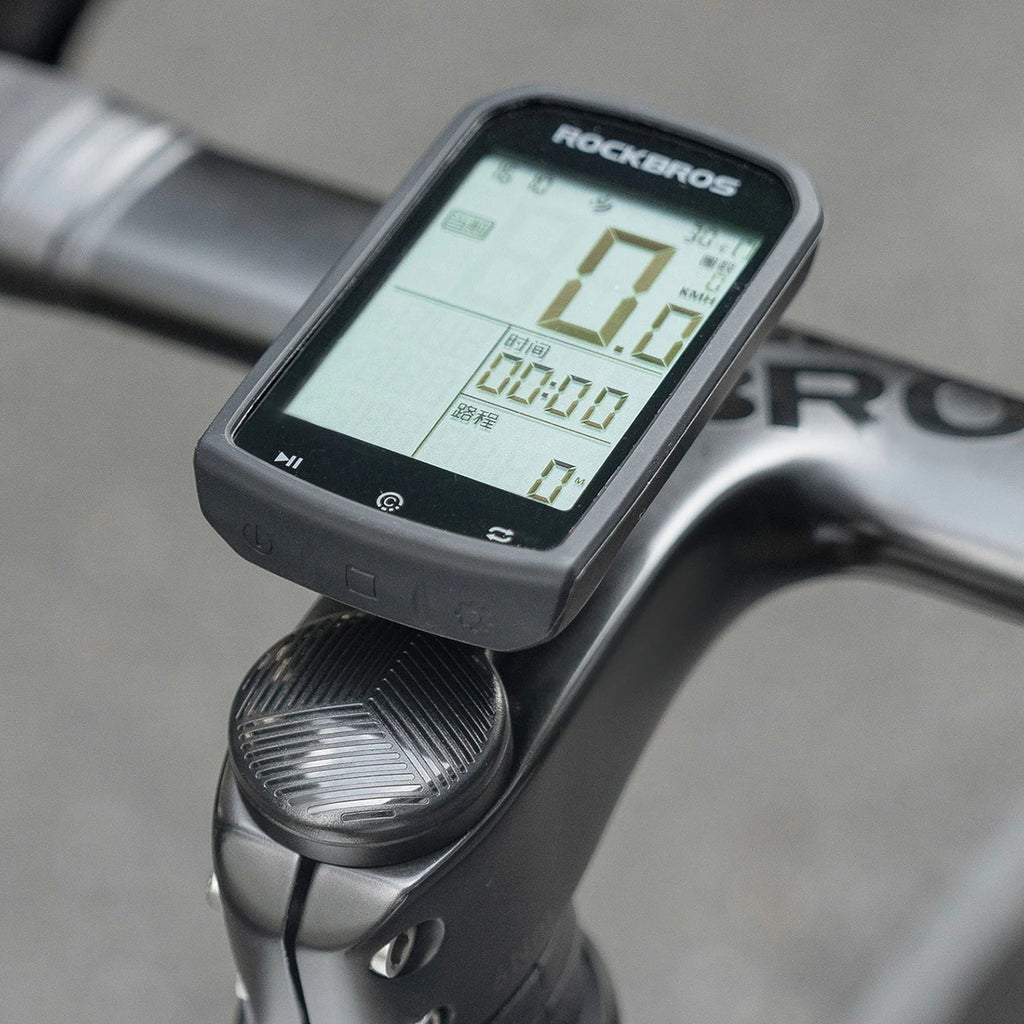 Rockbros WT-2 dviračio kompiuterio laikiklis su vieta AirTag - juoda -- Cycling Accessories
