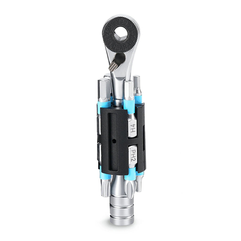 Rockbros TG-8601 dviračio multitool S2 ratuoklinė rakta cilindrinėje dėžėje - Juodas -- Bicycle Multi-Tools