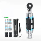 Rockbros TG-8601 dviračio multitool S2 ratuoklinė rakta cilindrinėje dėžėje - Juodas -- Bicycle Multi-Tools