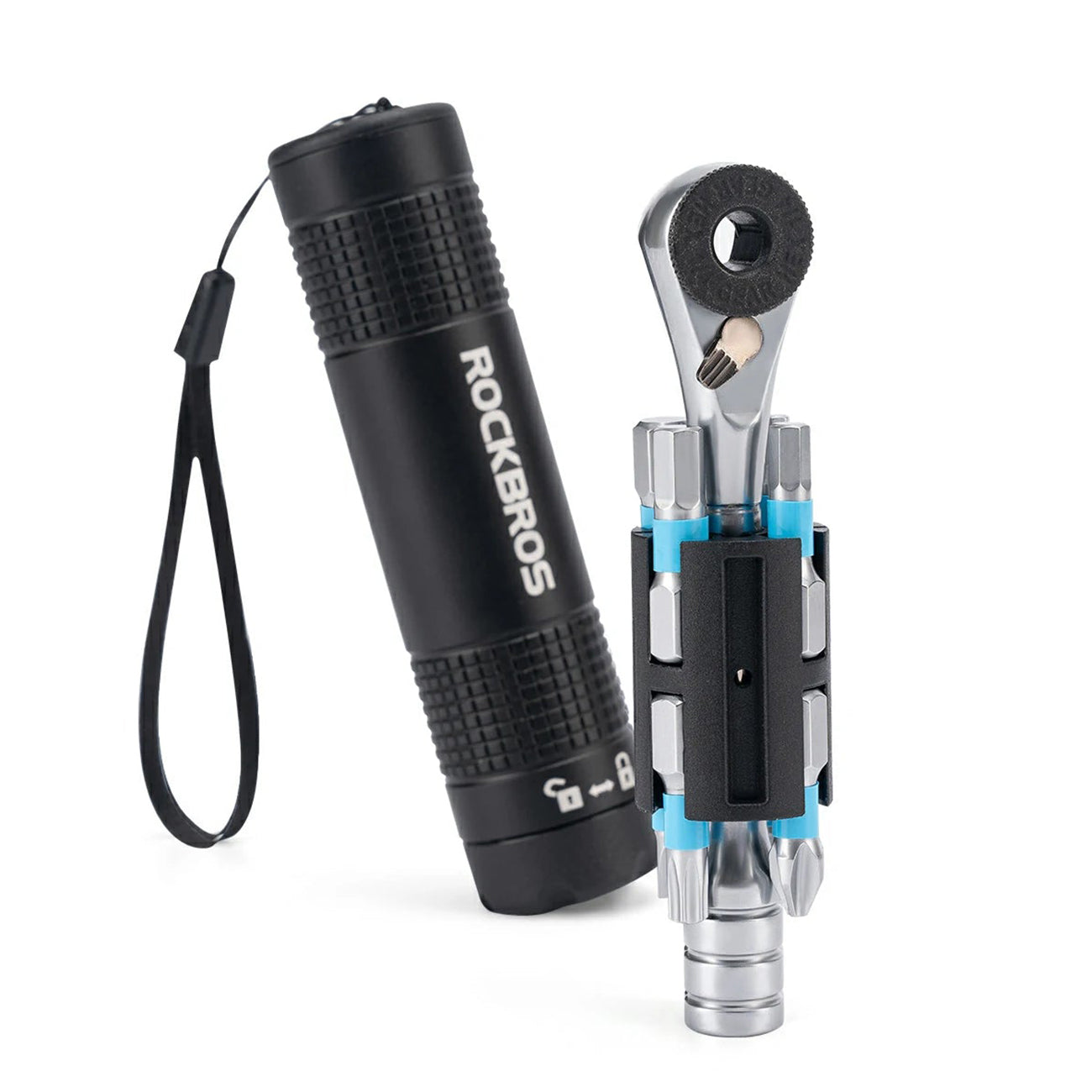 Rockbros TG-8601 dviračio multitool S2 ratuoklinė rakta cilindrinėje dėžėje - Juodas -- Bicycle Multi-Tools