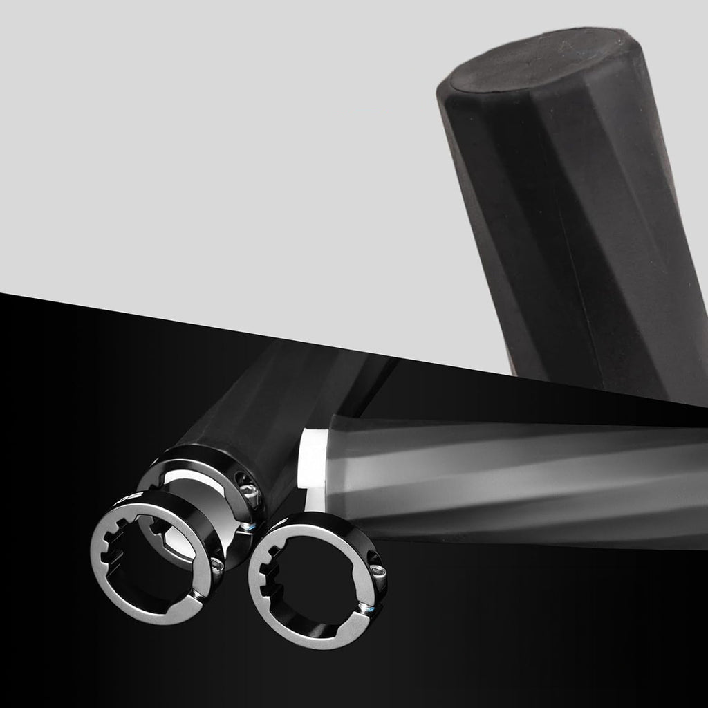 Rockbros 71230002004 guminis dviračio gripelai - juoda -- Bicycle Handlebar Grips