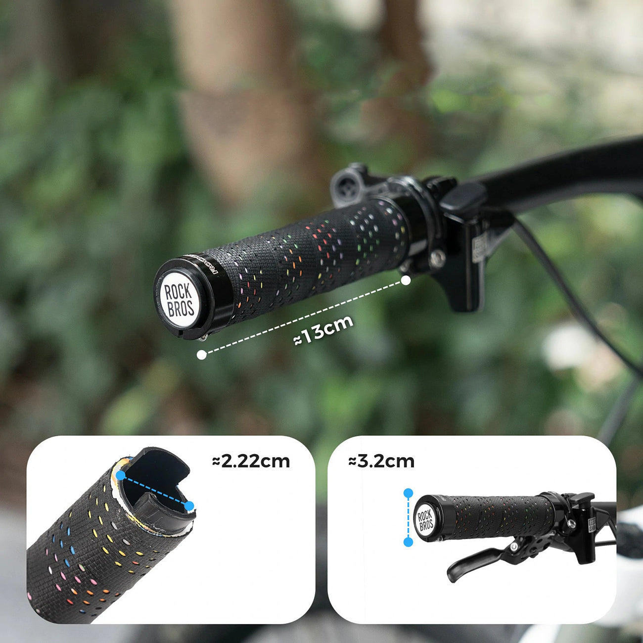 Rockbros GR0112 Griebikliai - Juoda -- Bicycle Handlebar Grips