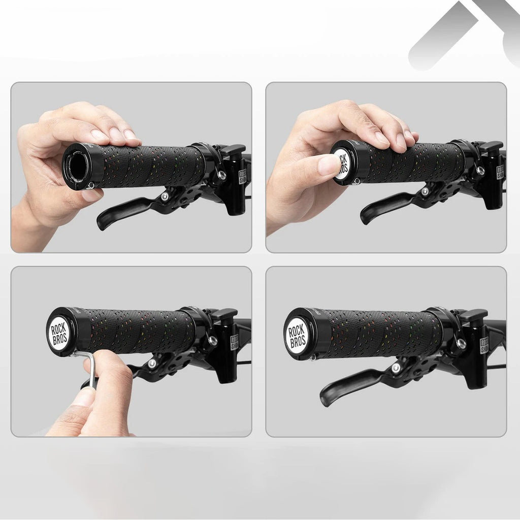 Rockbros GR0112 Griebikliai - Juoda -- Bicycle Handlebar Grips