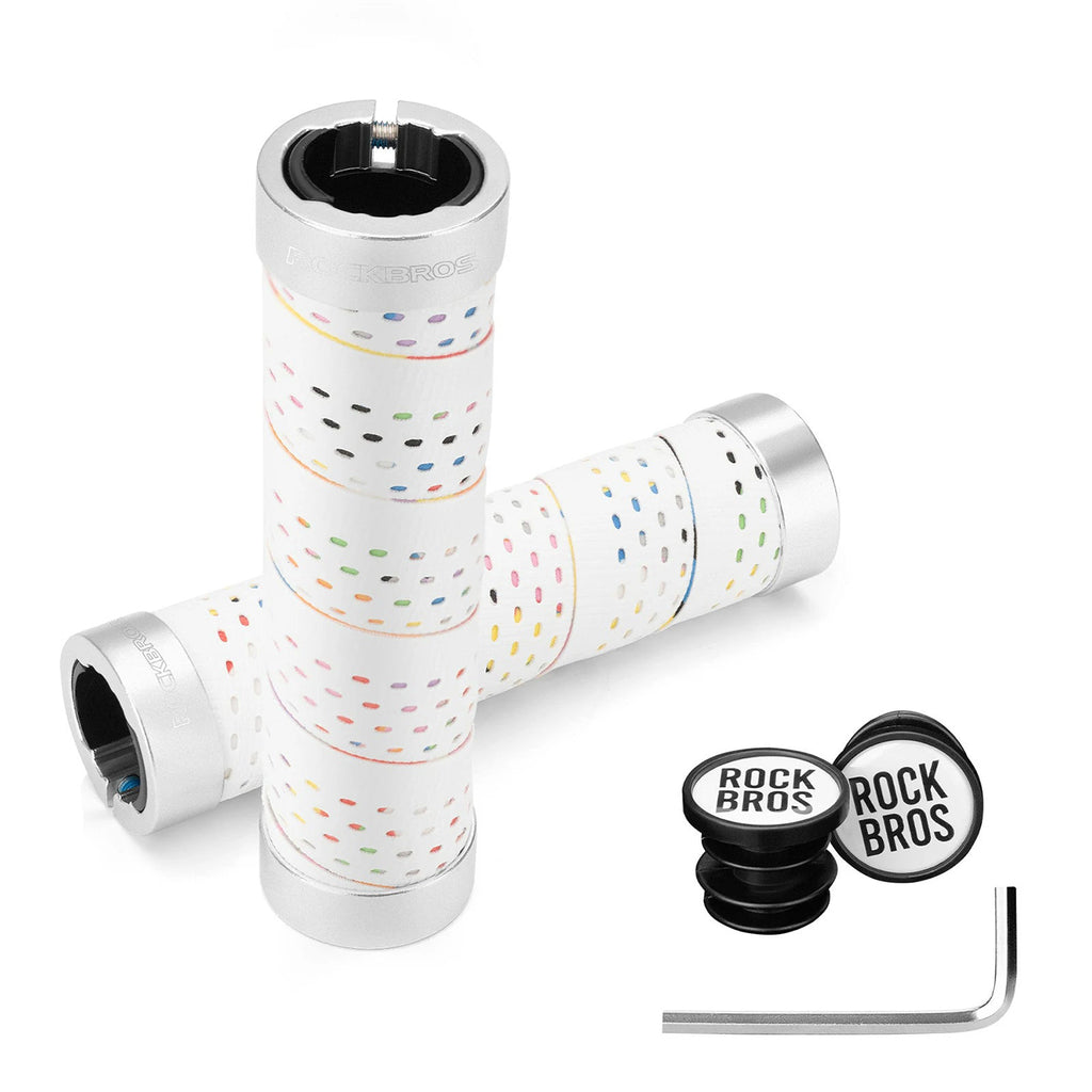Rockbros GR0112 Griebikliai - Balta -- Bicycle Handlebar Grips