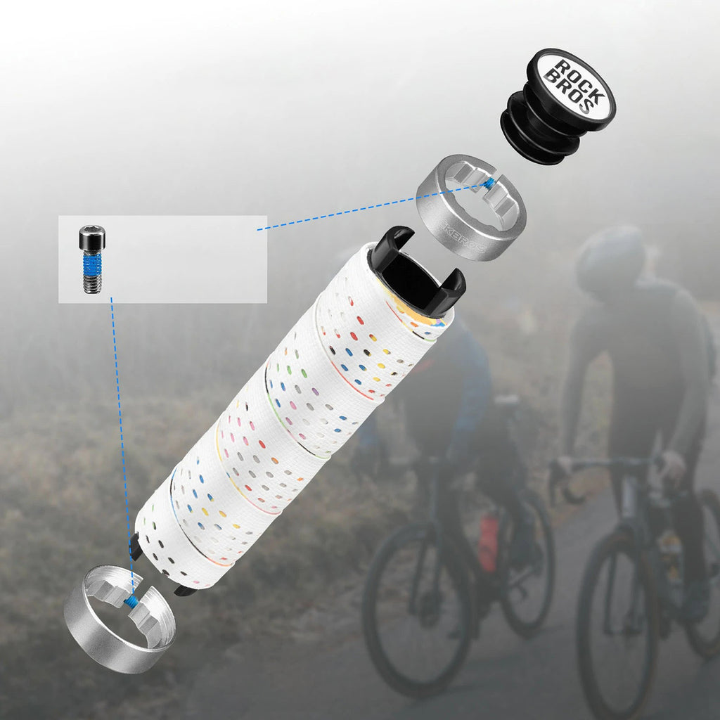 Rockbros GR0112 Griebikliai - Balta -- Bicycle Handlebar Grips