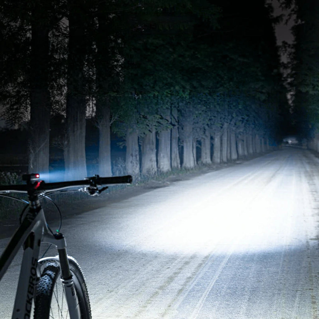 Rockbros RHL400 priekinė dviračio šviesa 400lm USB-C - juoda -- Bicycle Lights