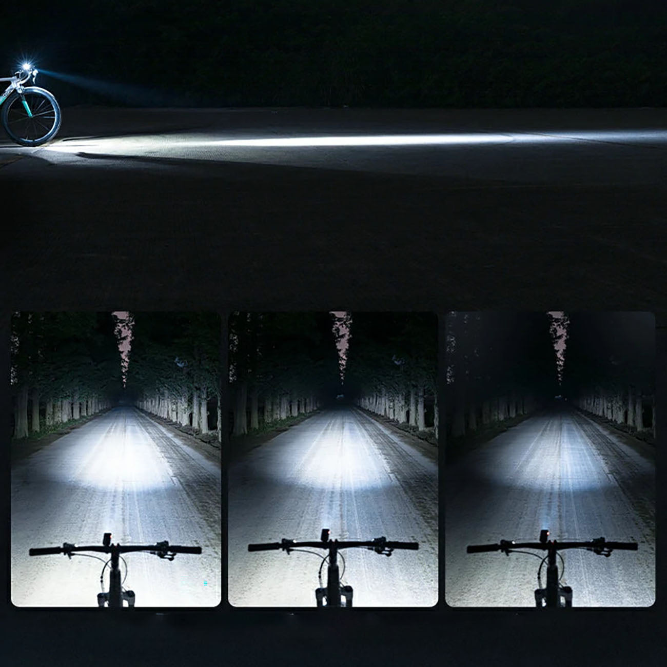Rockbros RHL400 priekinė dviračio šviesa 400lm USB-C - juoda -- Bicycle Lights