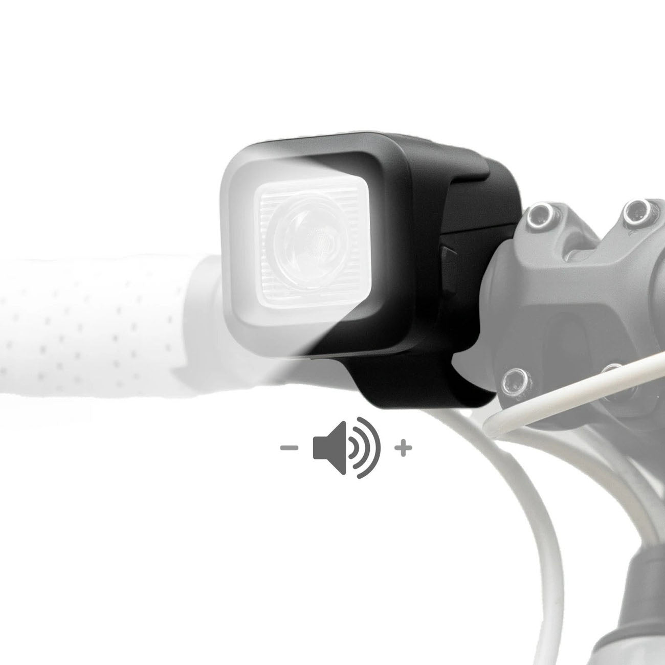 Rockbros SKL01 Priekinė dviračio lempa 450 lm su 120 dB USB-C dviračio varpu - juoda -- Bicycle Lights