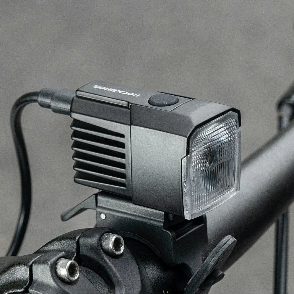 Rockbros RHL1600 Priekinė dviračio lempa 1600 lm su išorine maitinimo dalimi USB-C - juoda -- Bicycle Lights