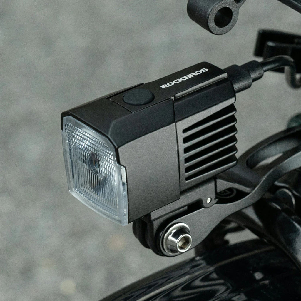 Rockbros RHL1600 Priekinė dviračio lempa 1600 lm su išorine maitinimo dalimi USB-C - juoda -- Bicycle Lights