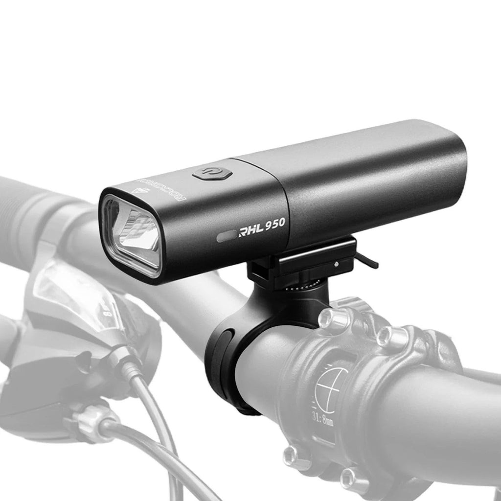 Rockbros RHL950 Priekinė dviračio lempa 950 lm su nuimama USB-C baterija - juoda -- Bicycle Lights