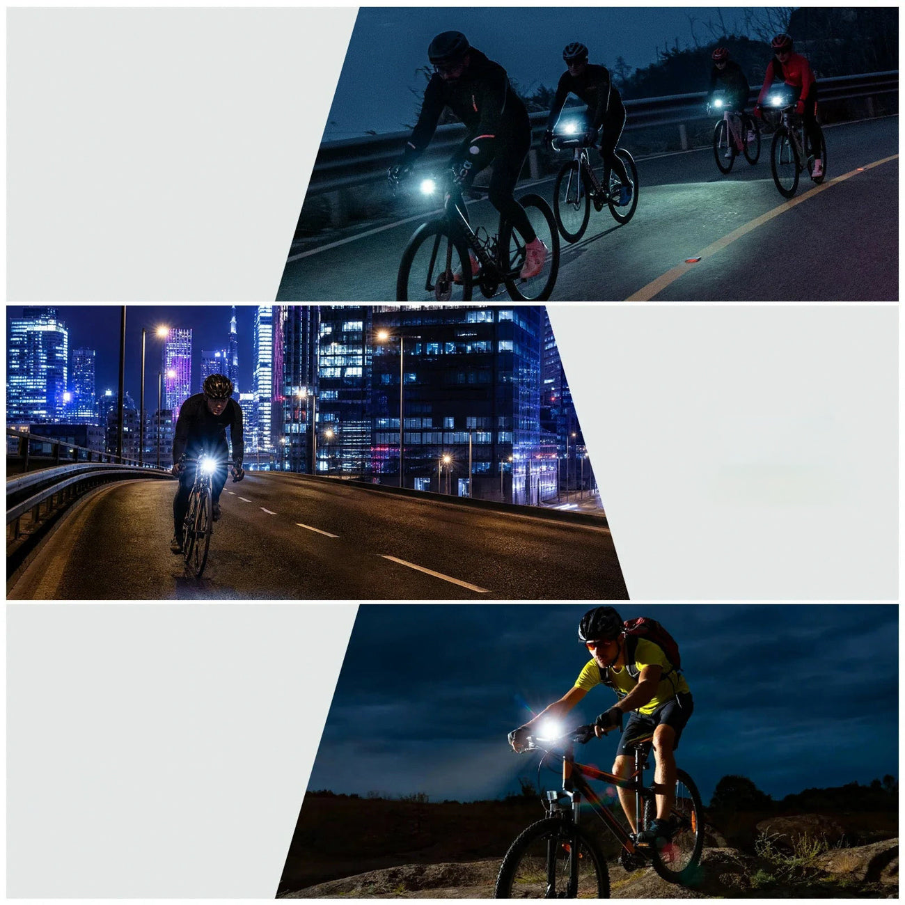 Rockbros RHL950 Priekinė dviračio lempa 950 lm su nuimama USB-C baterija - juoda -- Bicycle Lights