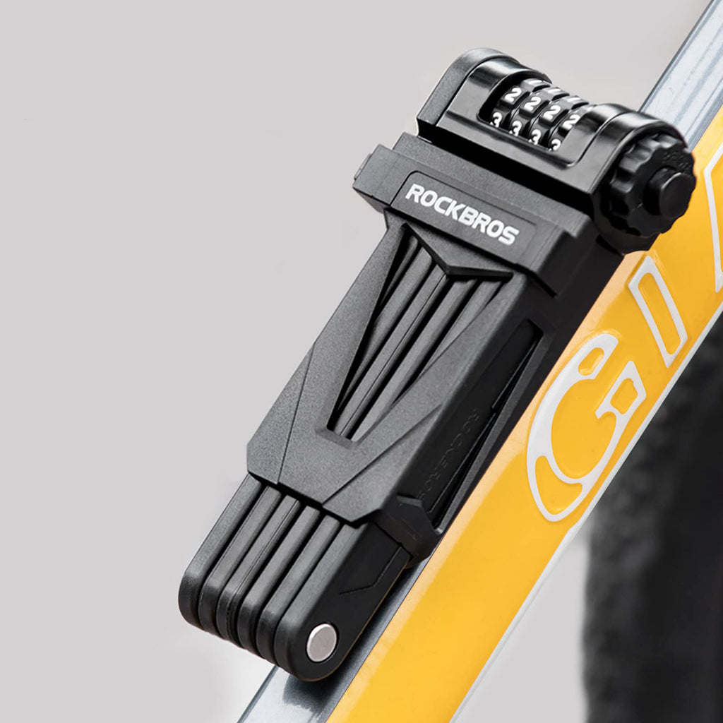 Rockbros LFCXR0085 sulankstyта dviracio spyna su kombinacija - juoda -- Bicycle Locks