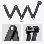 Rockbros LFCXR0085 sulankstyта dviracio spyna su kombinacija - juoda -- Bicycle Locks