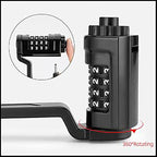 Rockbros LFCXR0085 sulankstyта dviracio spyna su kombinacija - juoda -- Bicycle Locks