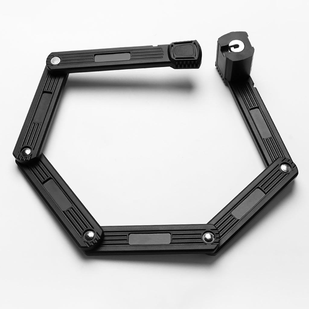 Rockbros LKXR2010 sulankstytas dviracio spyna su raktu - juoda -- Bicycle Locks
