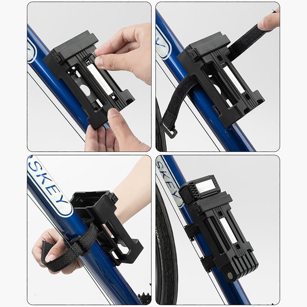 Rockbros LKXR2006 Sulankstoma dviračio spyna su raktu - juodas -- Bicycle Locks