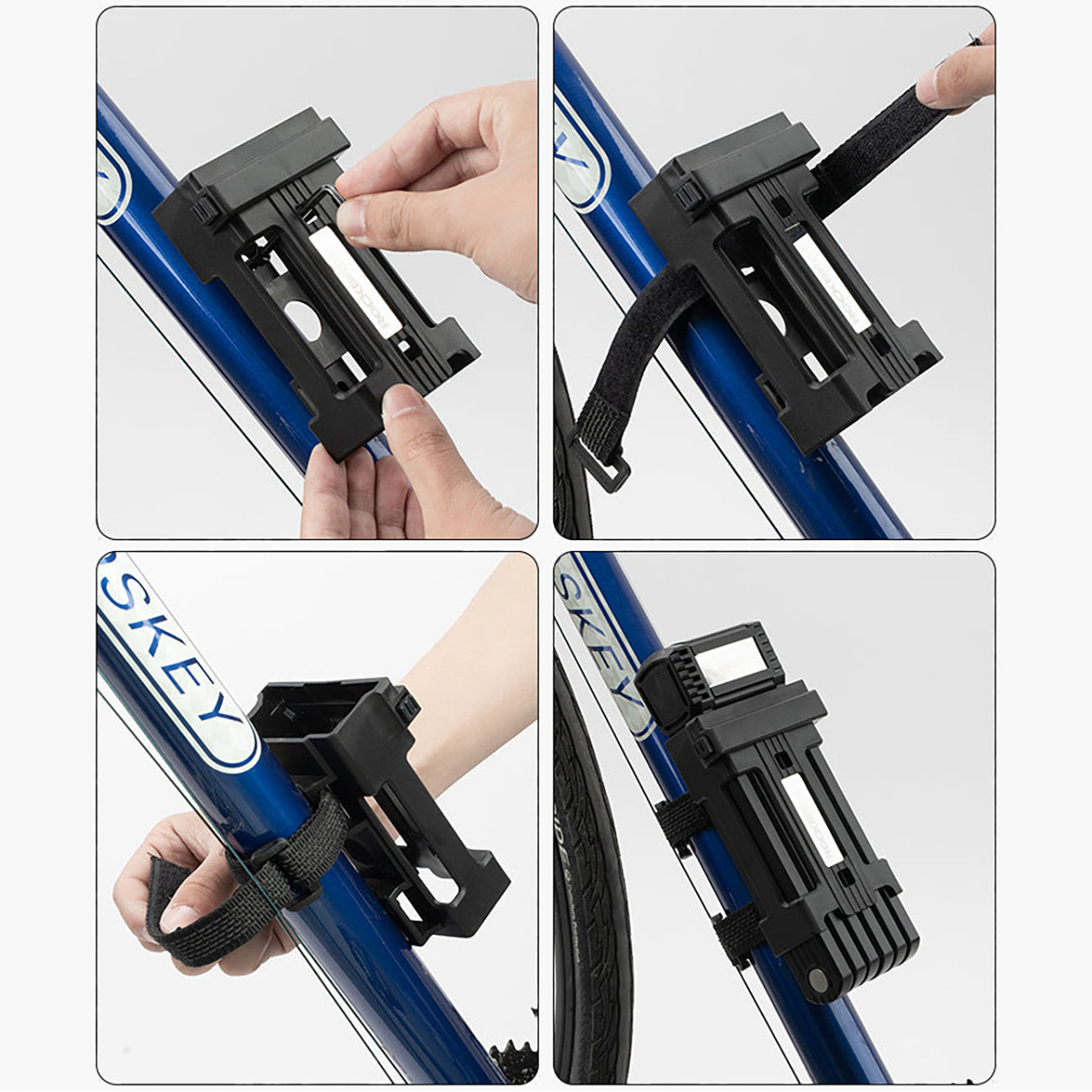 Rockbros LKXR2006 Sulankstoma dviračio spyna su raktu - juodas -- Bicycle Locks
