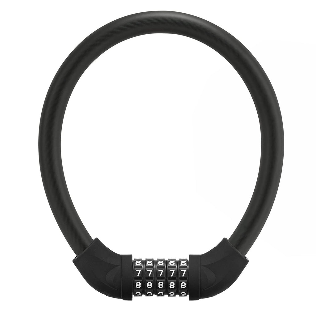 Rockbros RKS870-BK dviračio spyna su kodu, plieno kabelis, 85 cm - juoda -- Bicycle Locks