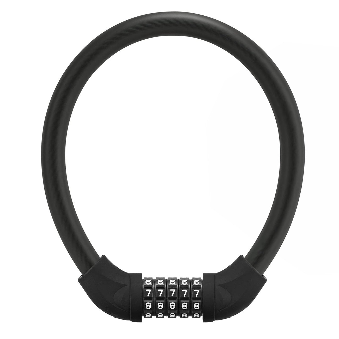 Rockbros RKS870-BK dviračio spyna su kodu, plieno kabelis, 85 cm - juoda -- Bicycle Locks