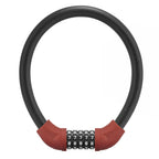 Rockbros RKS870-RD dviračio spyna su kodu, plieno kabelis, 85 cm - raudona -- Bicycle Locks
