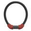Rockbros RKS870-RD dviračio spyna su kodu, plieno kabelis, 85 cm - raudona -- Bicycle Locks