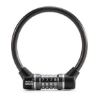 Rockbros 87639-4 dviračio spyna su kodu ir plieno kabeliu - juoda -- Bicycle Locks