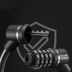 Rockbros 87639-4 dviračio spyna su kodu ir plieno kabeliu - juoda -- Bicycle Locks