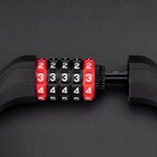 Rockbros RKS507 dviračio užraktas su 5 skaitmenų kodu, plieno kabelis, 180 cm - juodas -- Bicycle Locks
