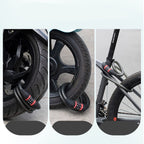 Rockbros RKS507 dviračio užraktas su 5 skaitmenų kodu, plieno kabelis, 180 cm - juodas -- Bicycle Locks