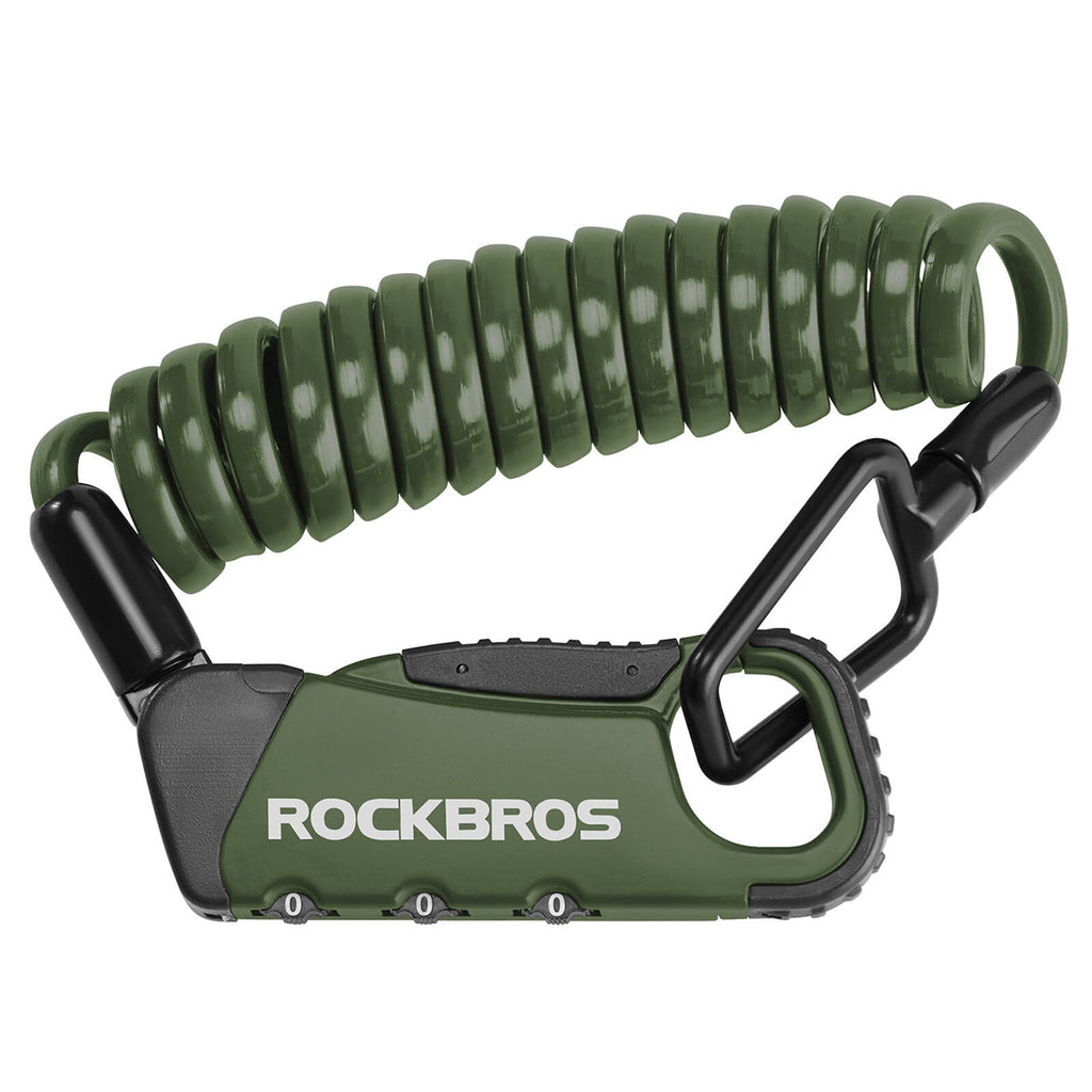 Rockbros RBK6N kombinuota dviračio spyna - žalia -- Bicycle Locks
