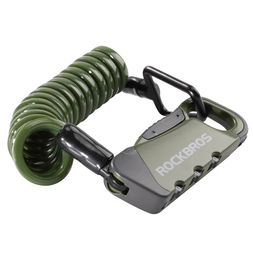 Rockbros RBK6N kombinuota dviračio spyna - žalia -- Bicycle Locks