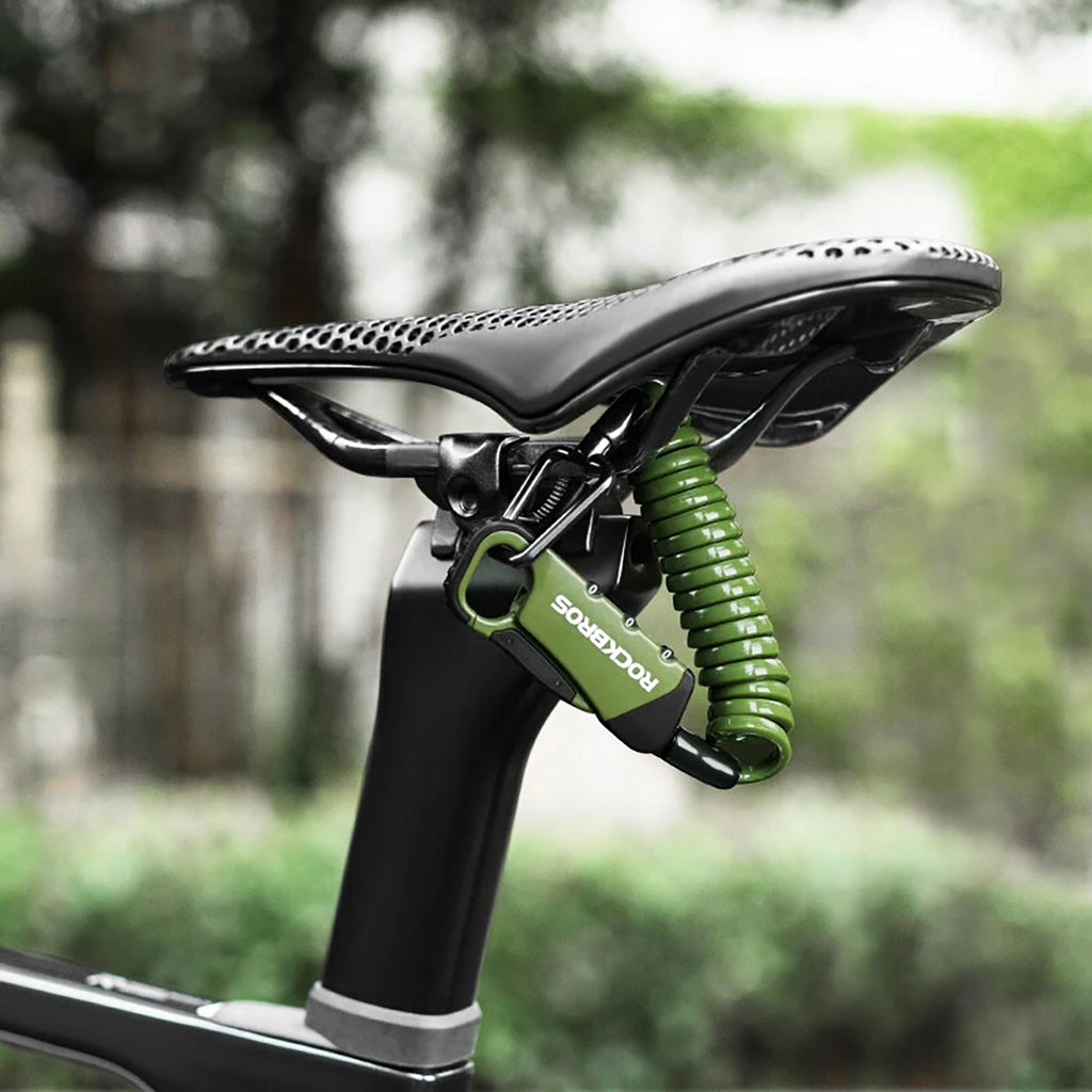 Rockbros RBK6N kombinuota dviračio spyna - žalia -- Bicycle Locks
