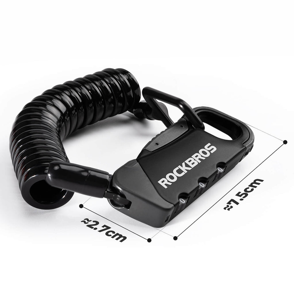 Rockbros RBK6N kombinuota dviračio spyna - Juoda -- Bicycle Locks