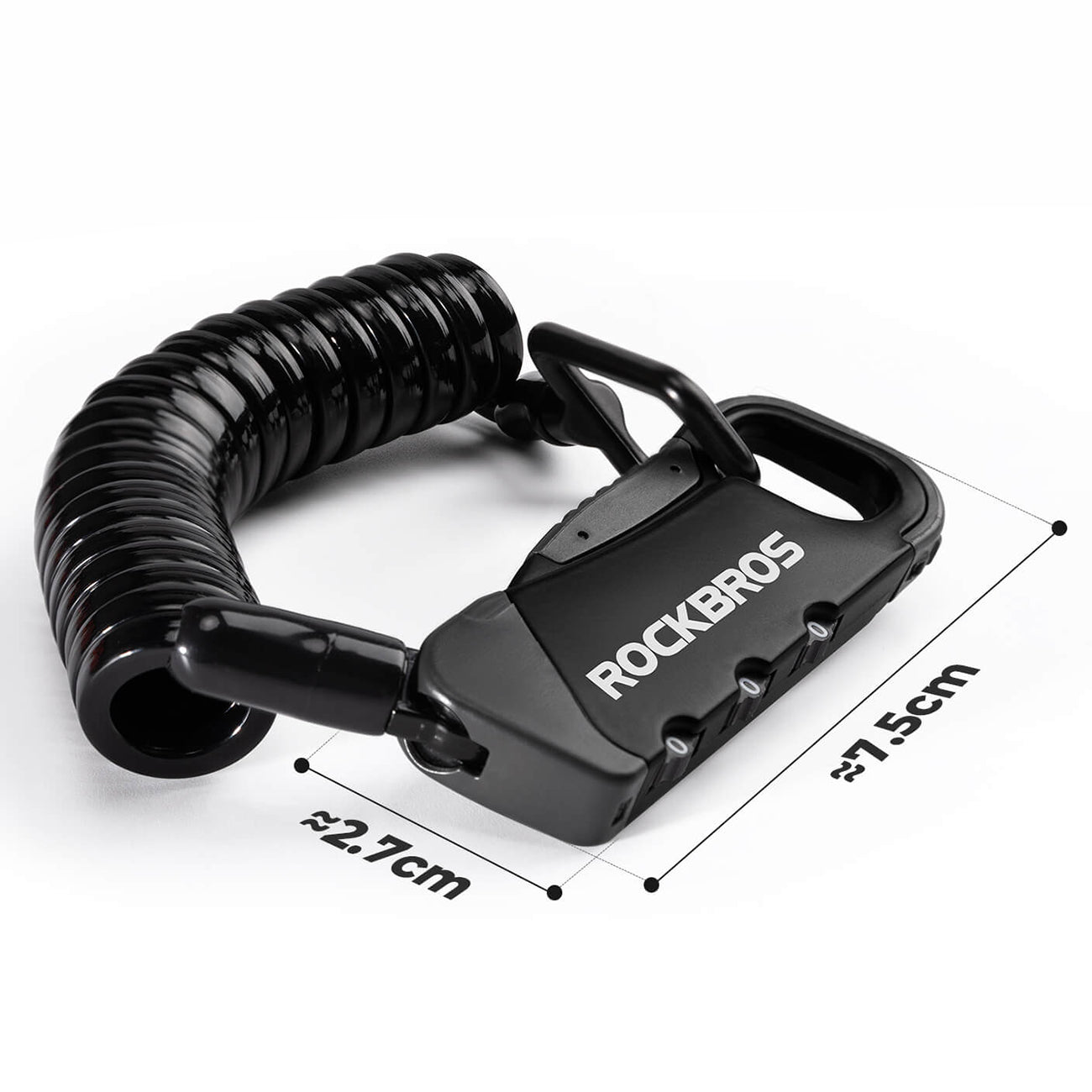 Rockbros RBK6N kombinuota dviračio spyna - Juoda -- Bicycle Locks
