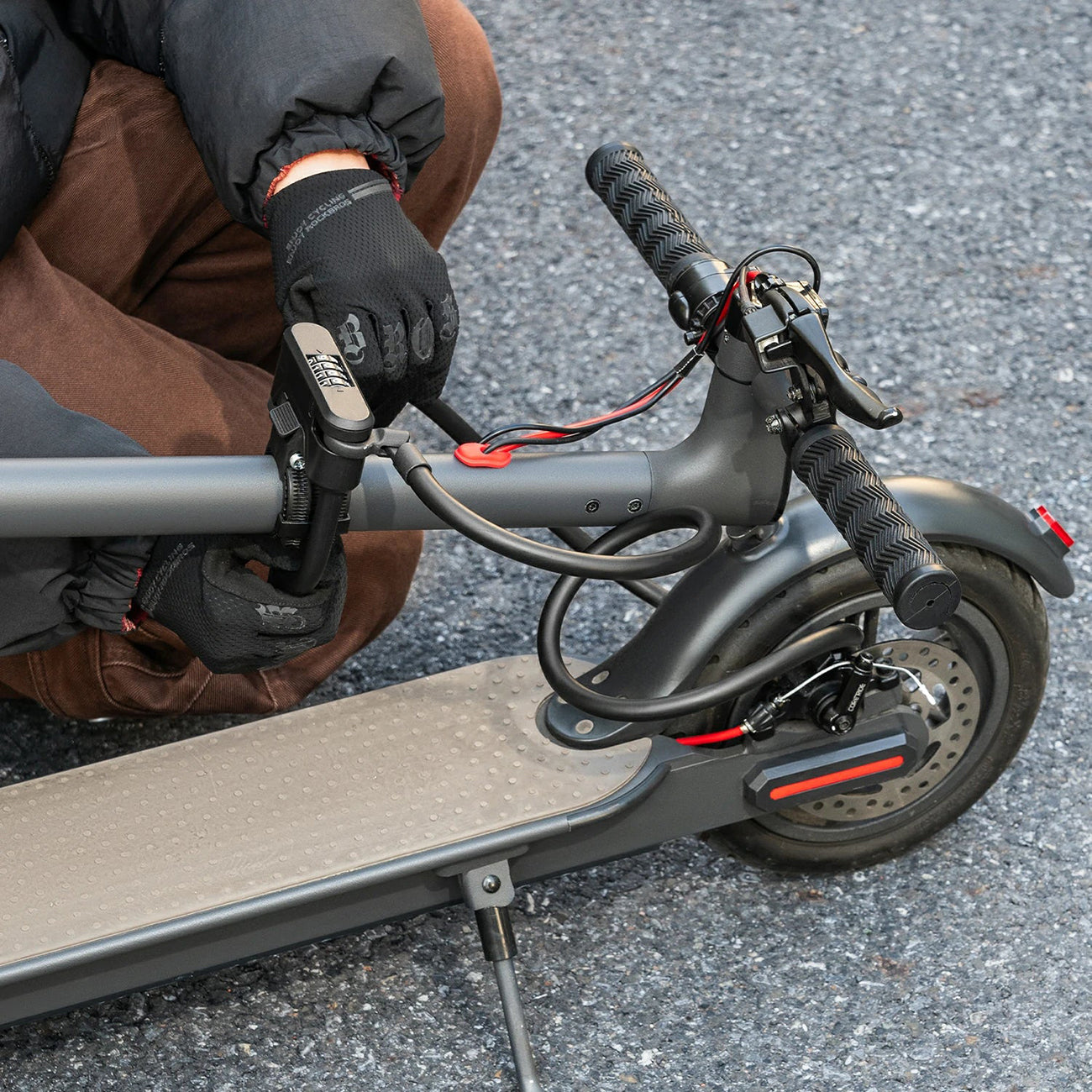 Rockbros RK242 elektrinės paspirtuko spyna - Juoda -- Bicycle Locks
