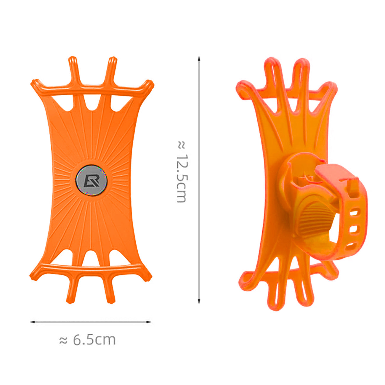 Rockbros LF436 vairo spaustuko telefono laikiklis - oranžinis -- Cell phone holders