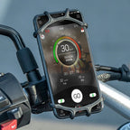 Rockbros LF436 vairo spaustuko telefono laikiklis - juodas -- Cell phone holders