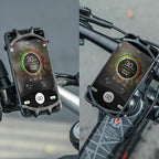 Rockbros LF436 vairo spaustuko telefono laikiklis - juodas -- Cell phone holders