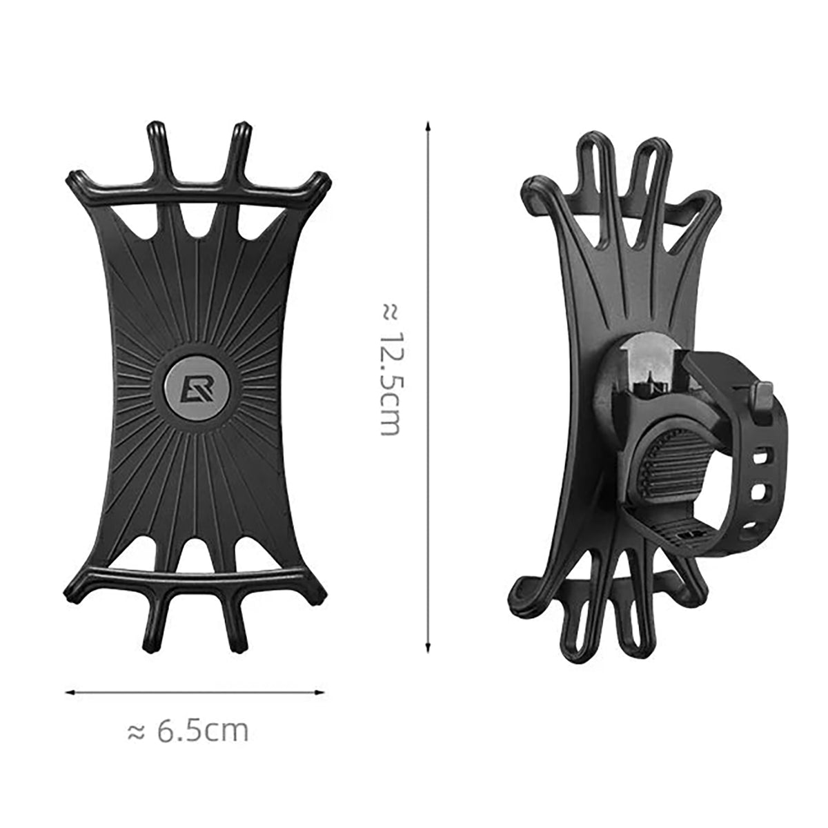Rockbros LF436 vairo spaustuko telefono laikiklis - juodas -- Cell phone holders