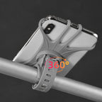 Rockbros LF436 vairo spaustuko telefono laikiklis - pilka -- Cell phone holders