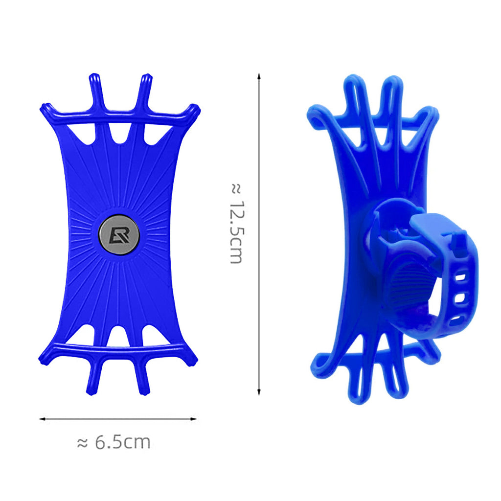 Rockbros LF436 vairo spaustuko telefono laikiklis - mėlynas -- Cell phone holders