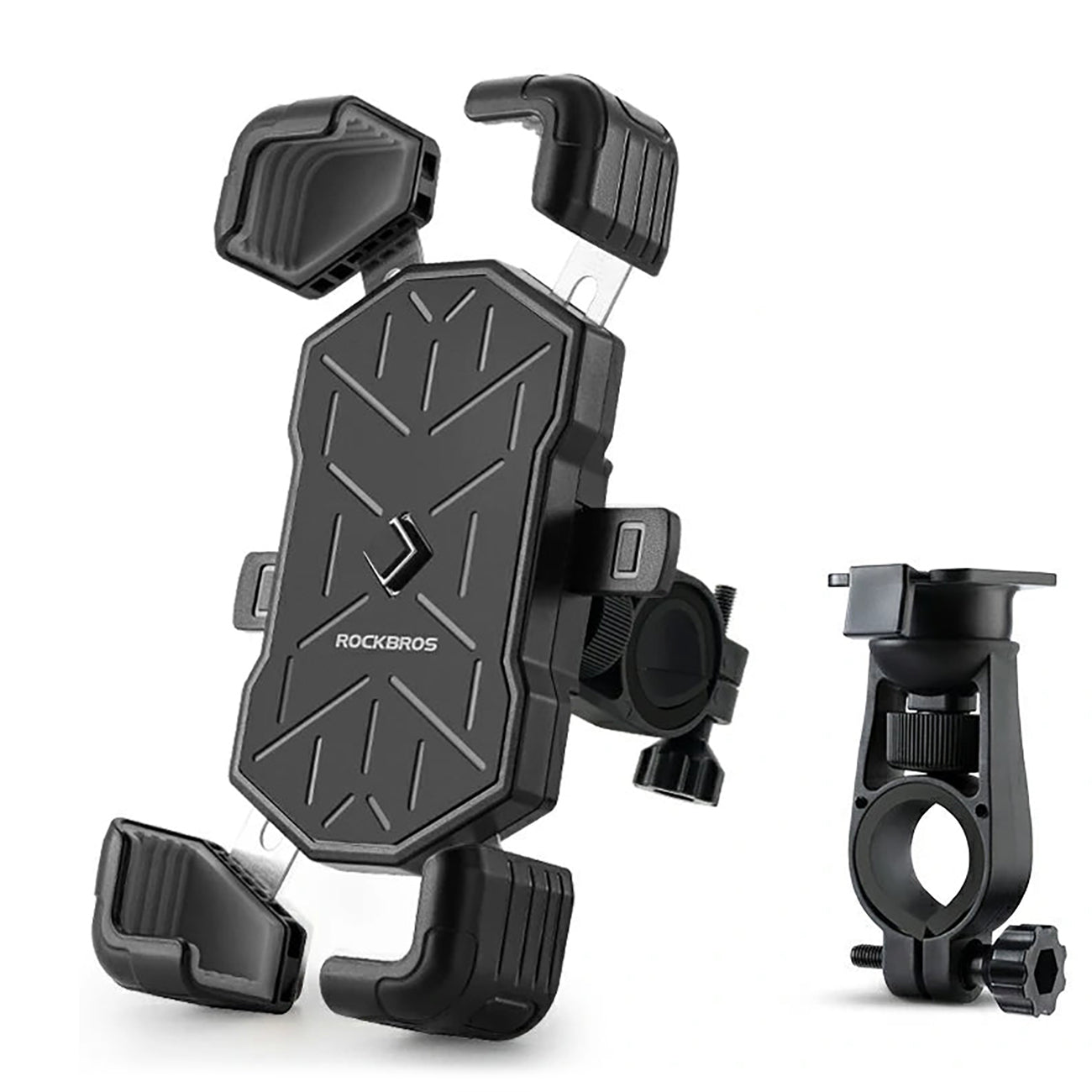 Rockbros HW-117 Vairo žiabinto telefono laikiklis - juoda ir pilka -- Cell phone holders